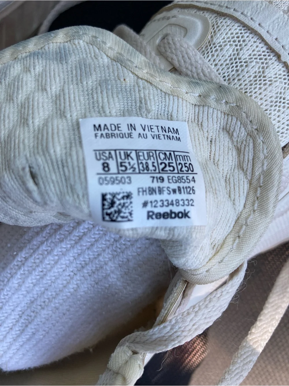 Reebok breathable mesh